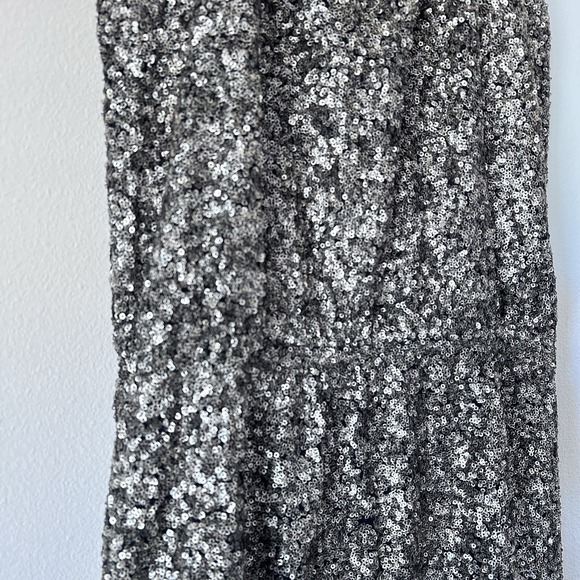 Francesca's Quinn Large NWT Gold Sequin Halter Mini Wedding Guest Dress - Picture 4 of 11